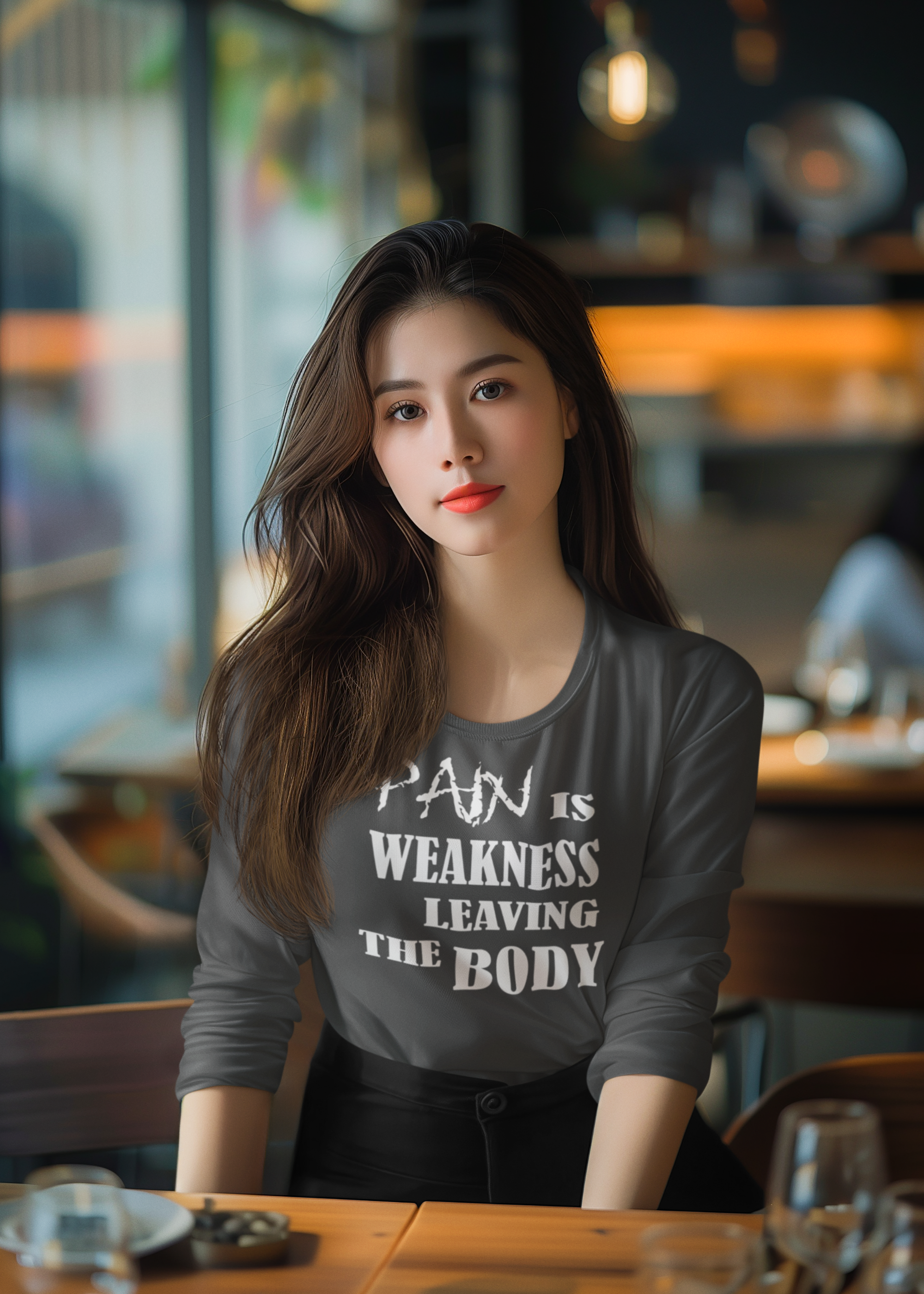 Pain Is Weakness Leaving The Body White Letters