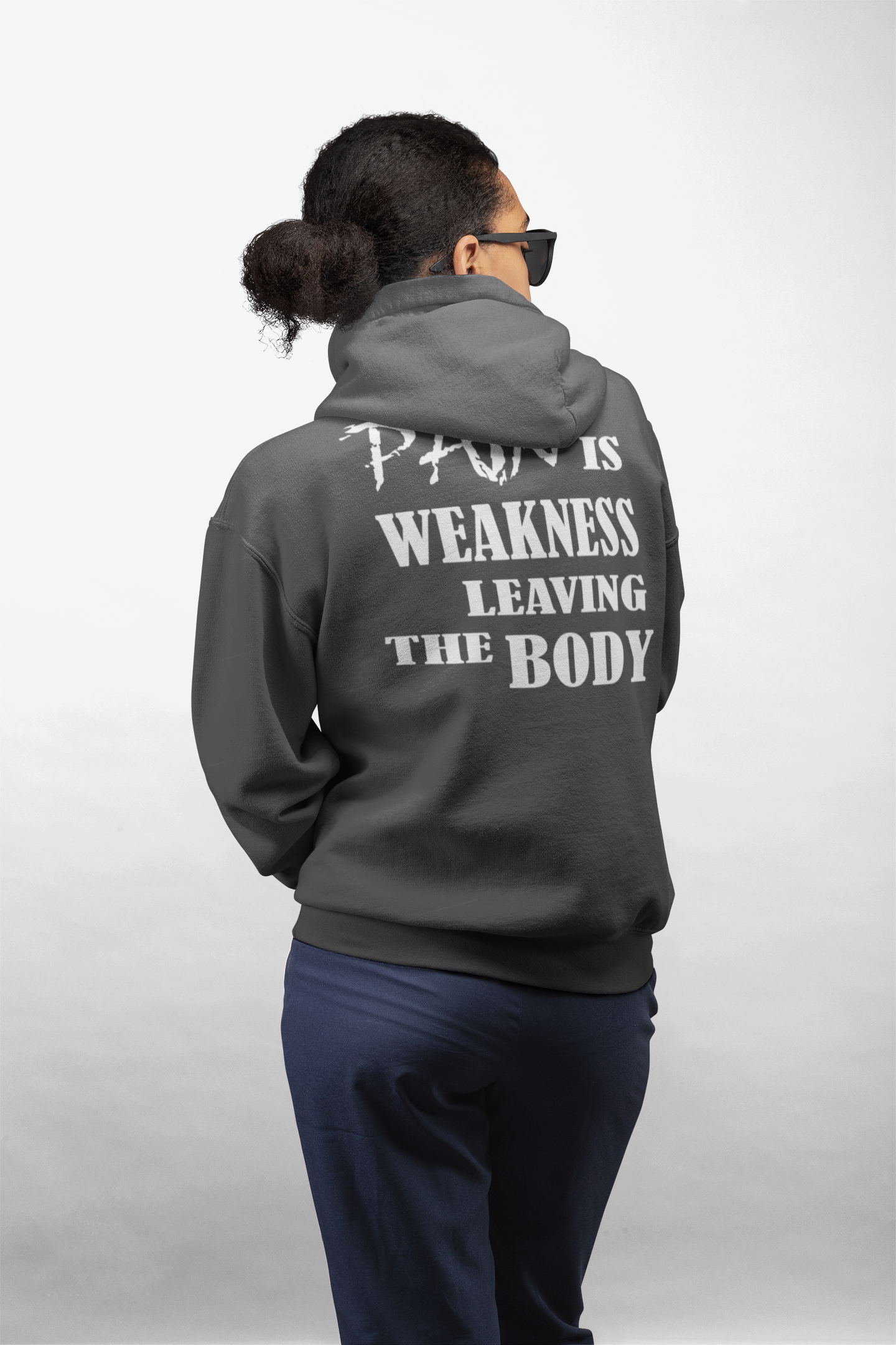 Pain Is Weakness Leaving The Body | Mid-Weight Hooded Sweatshirt