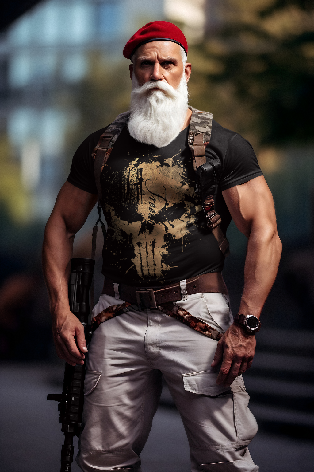 Stars And Stripes Skull Bold American Graphic Tee