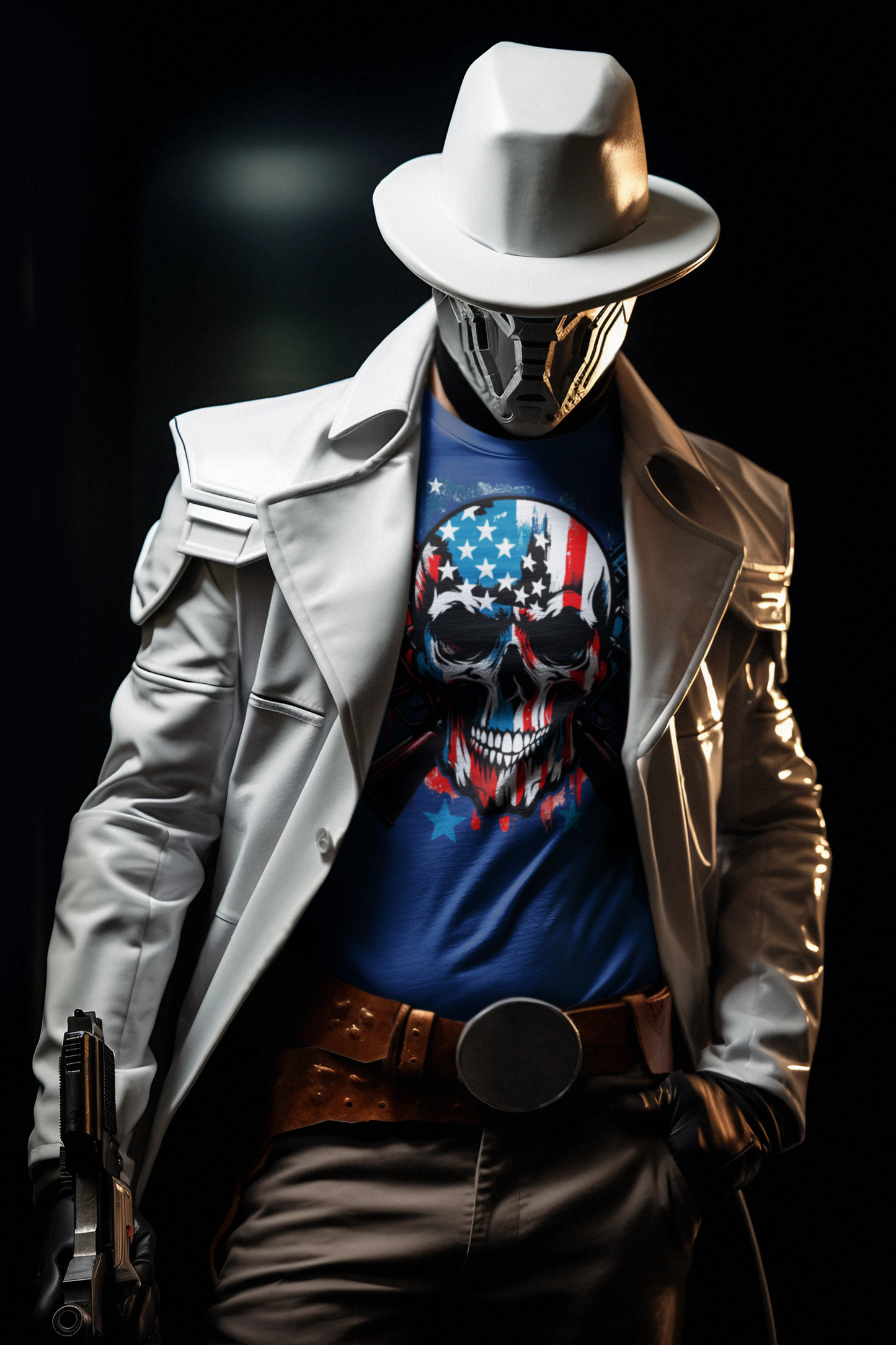 Punisher In Stars And Stripes With Rifles