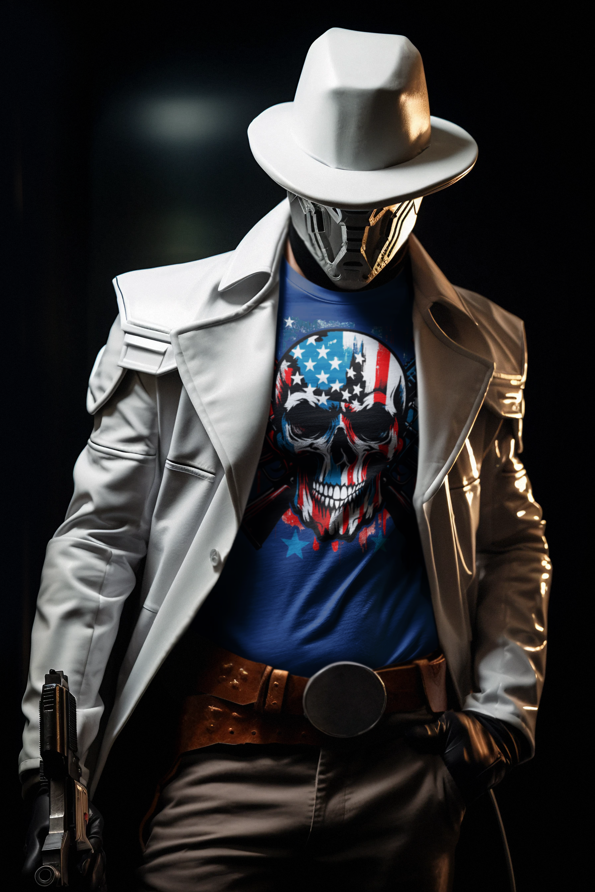 Punisher In Stars And Stripes With Rifles