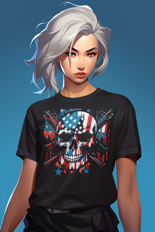 Punisher In Stars And Stripes With Rifles