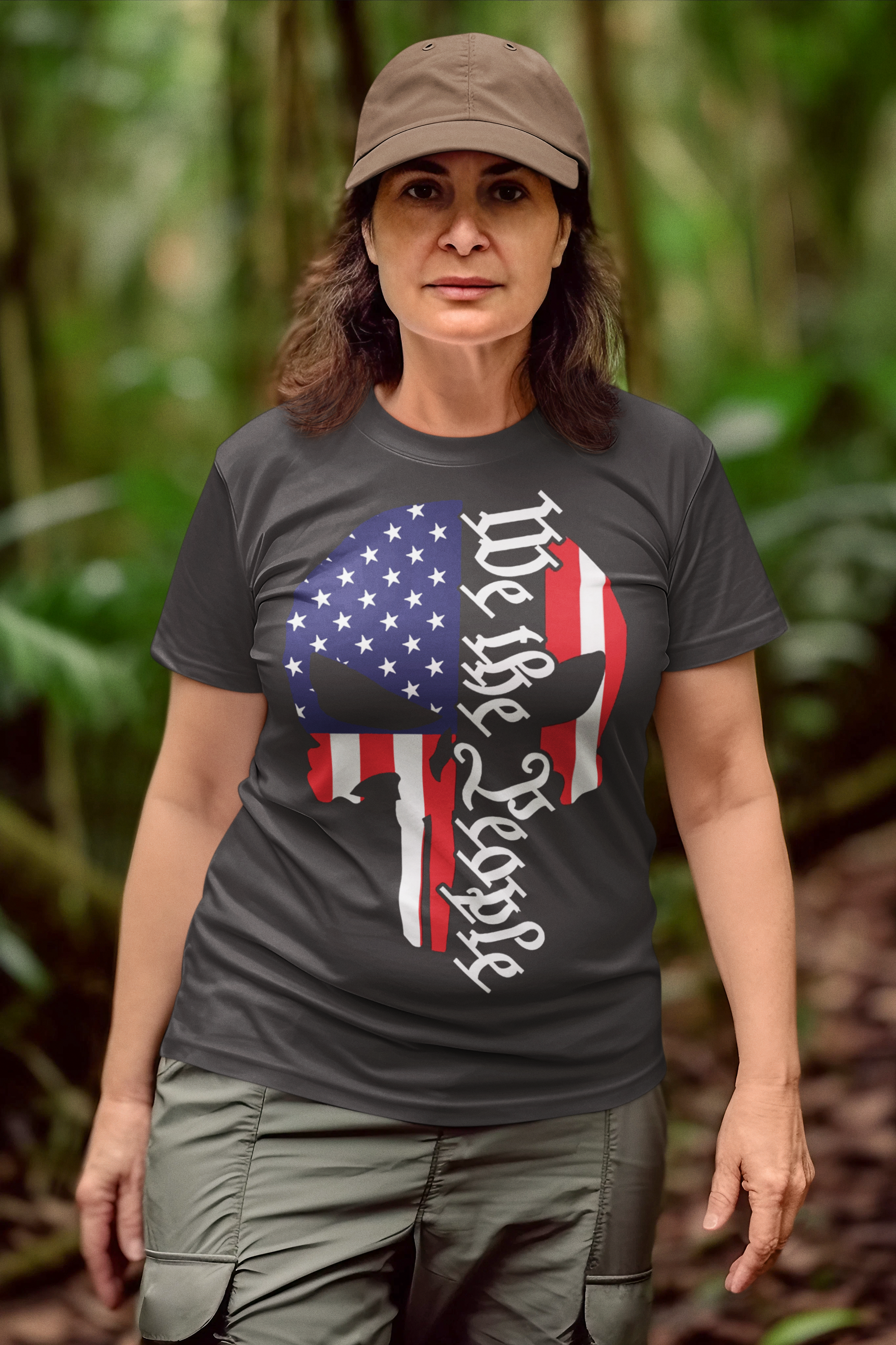 Punisher Style Stars And Stripes We The People Tee