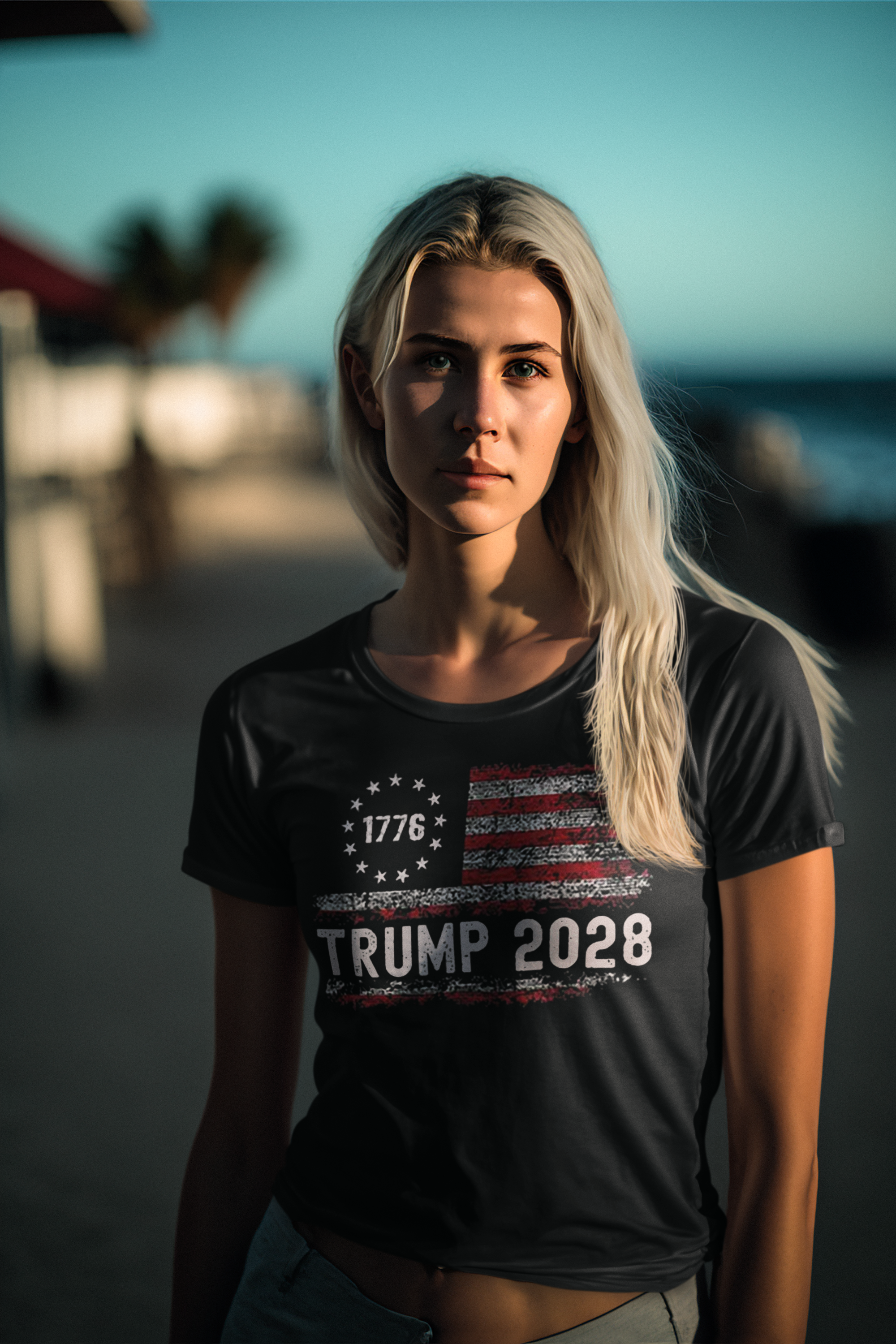 Trump 2028 1776 American Flag Classic USA Shirt Design