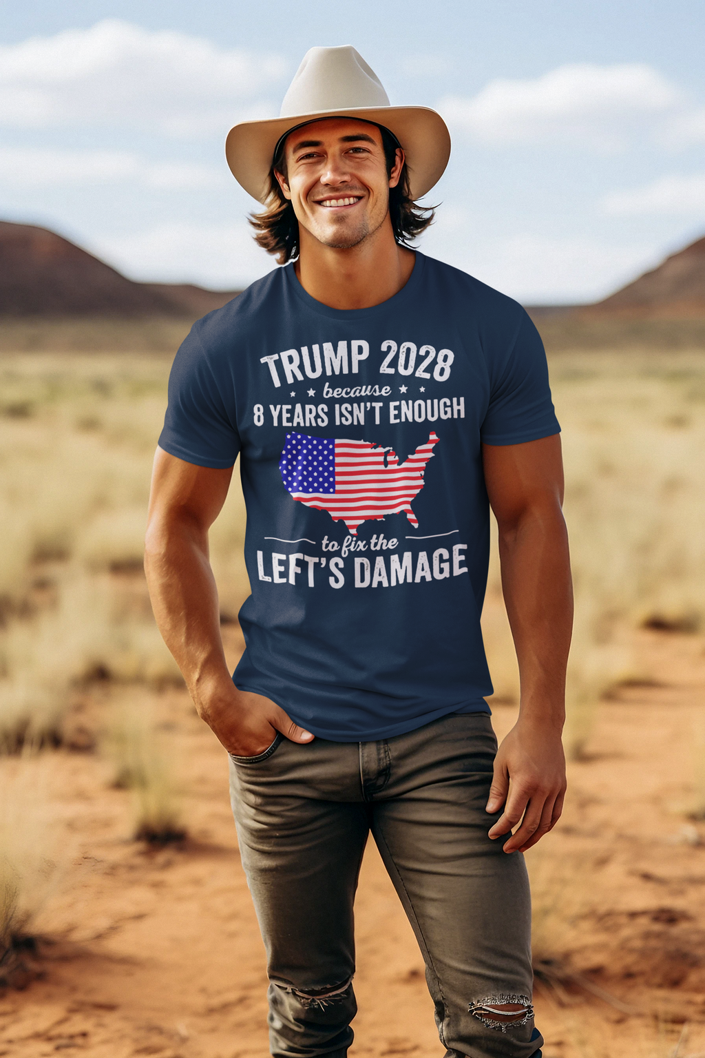 Trump 2028 Keep America Strong Political Statement Shirt