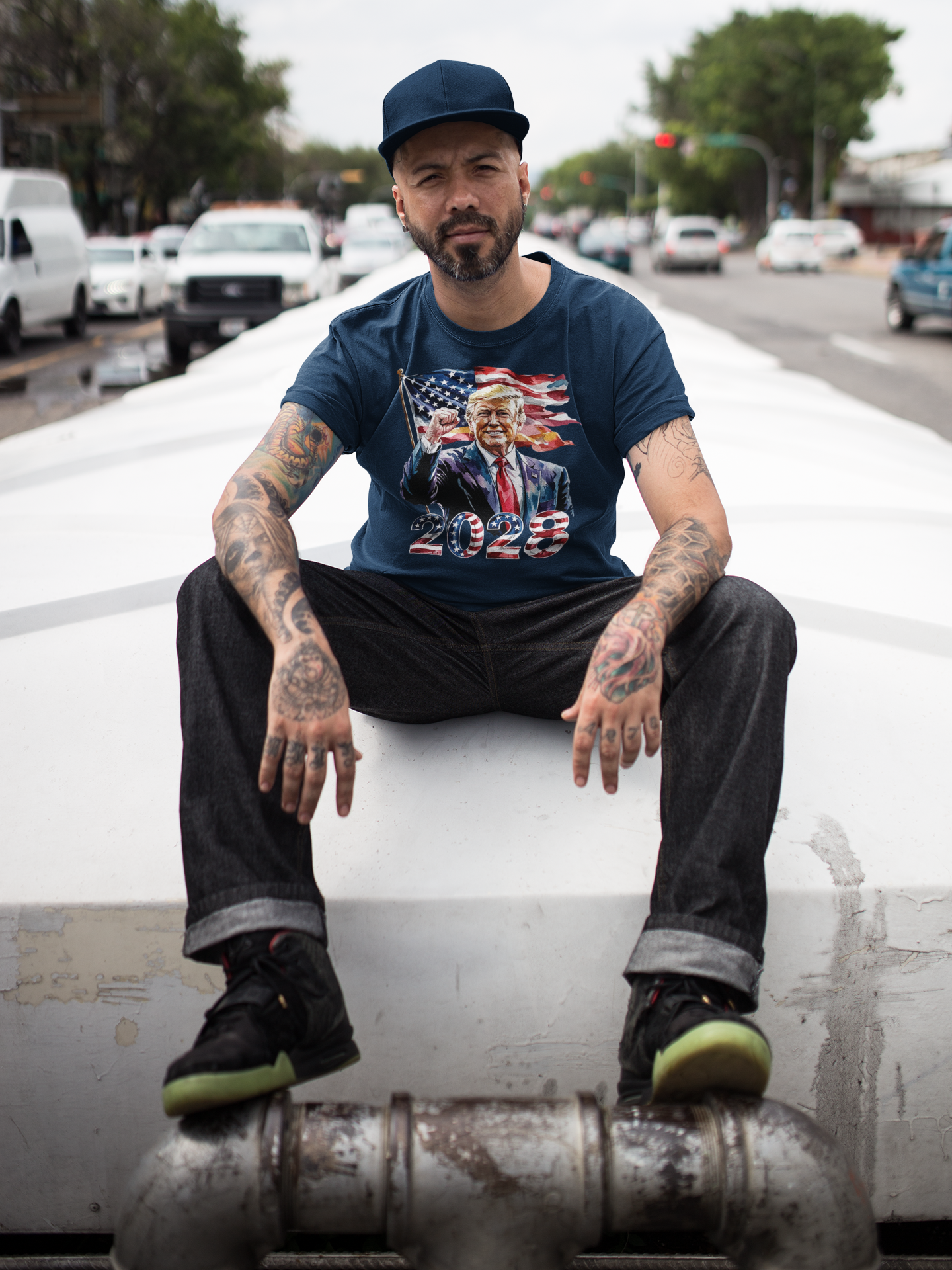 Trump 2028 With Raised Fist