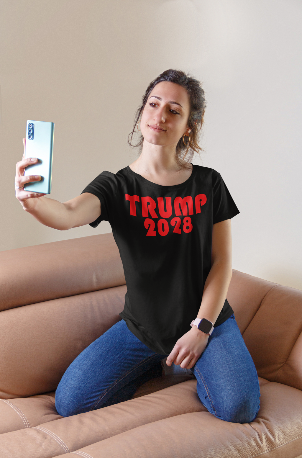 Trump 2028 Red Letters T Shirt
