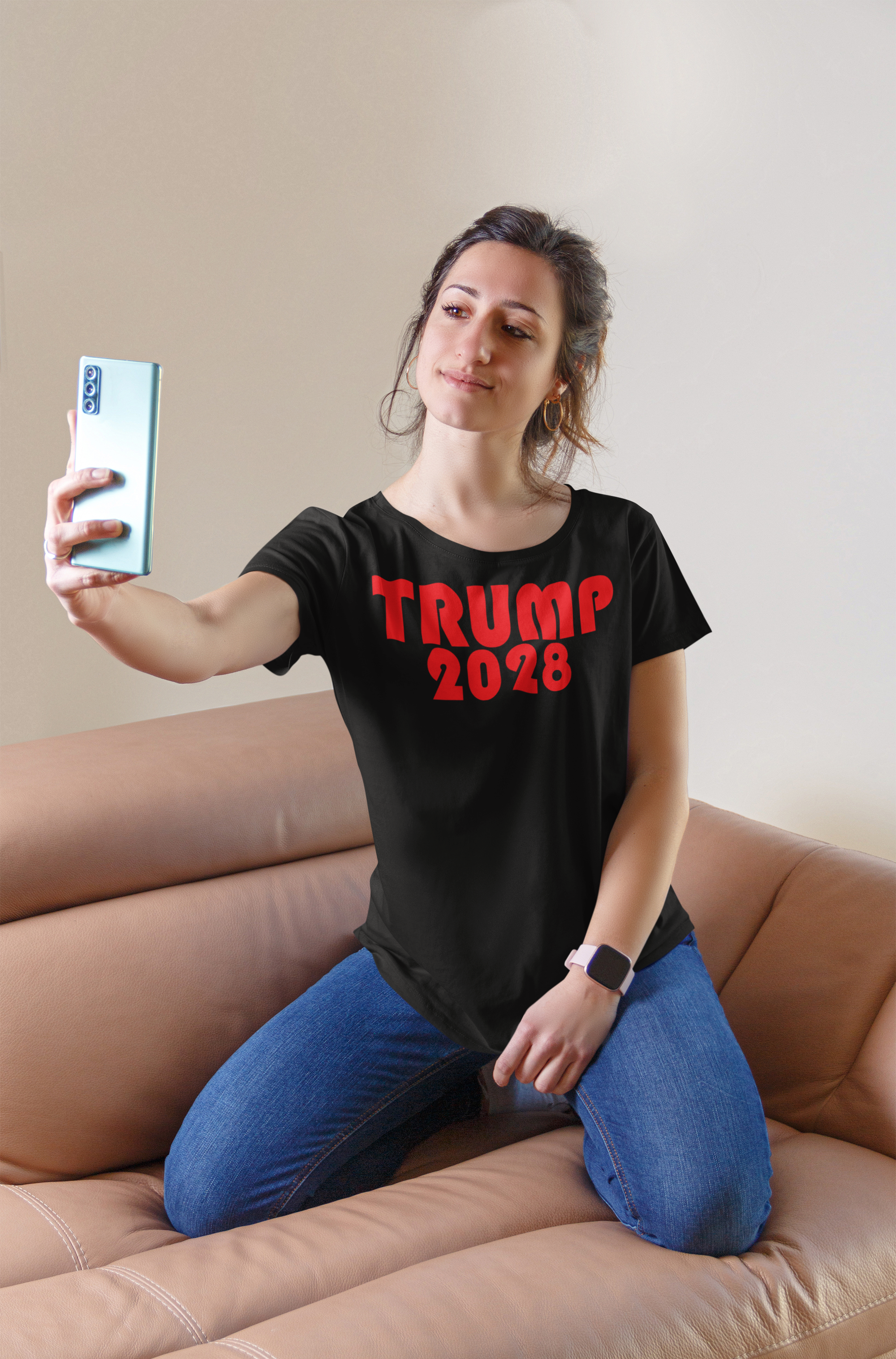 Trump 2028 Red Letters T Shirt