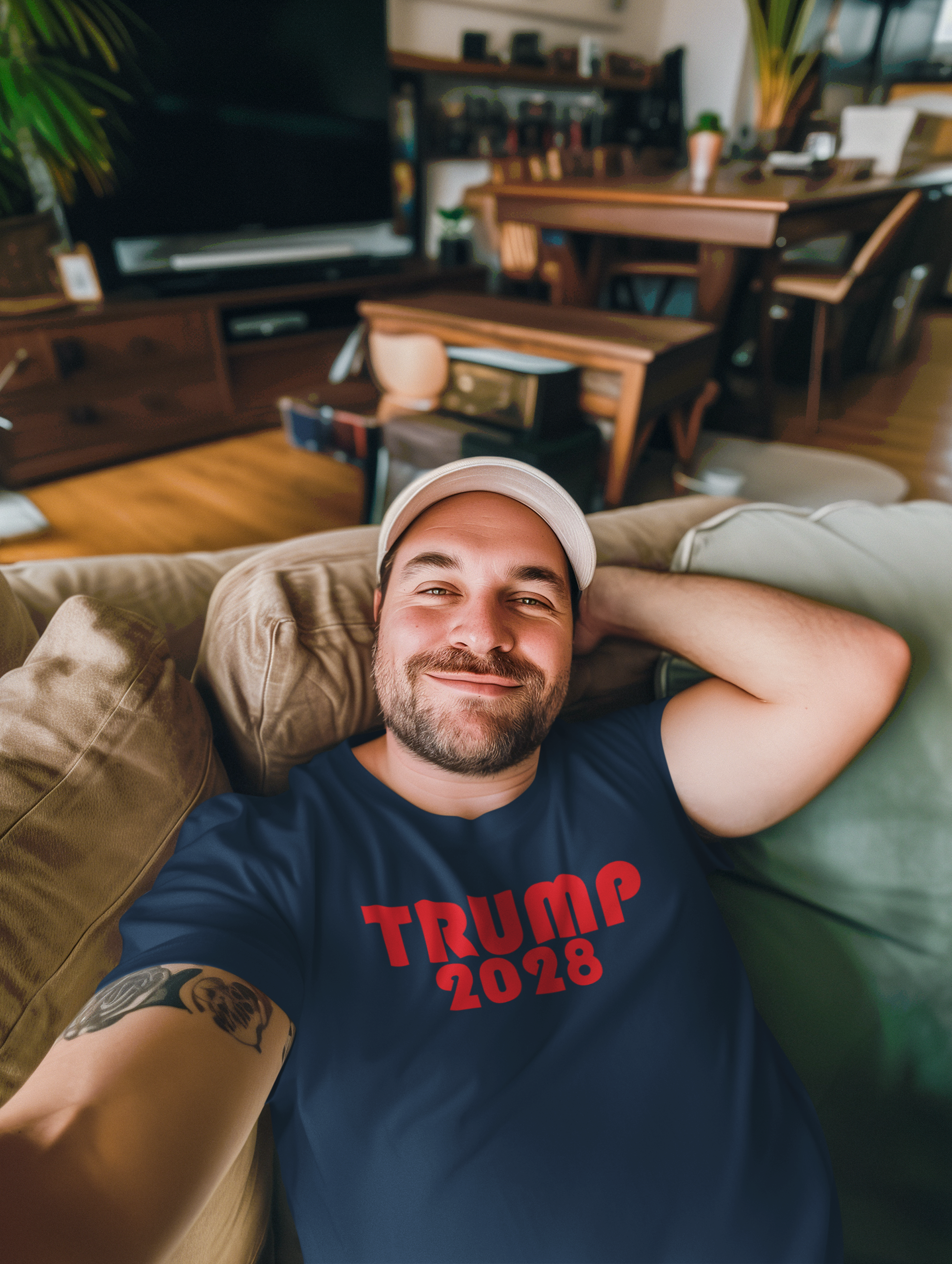 Trump 2028 Red Letters T Shirt