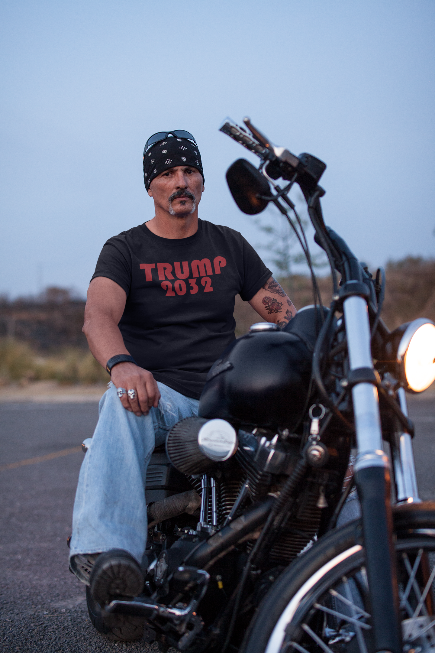 Trump 2032 Red Letters Patriotic Graphic T Shirt