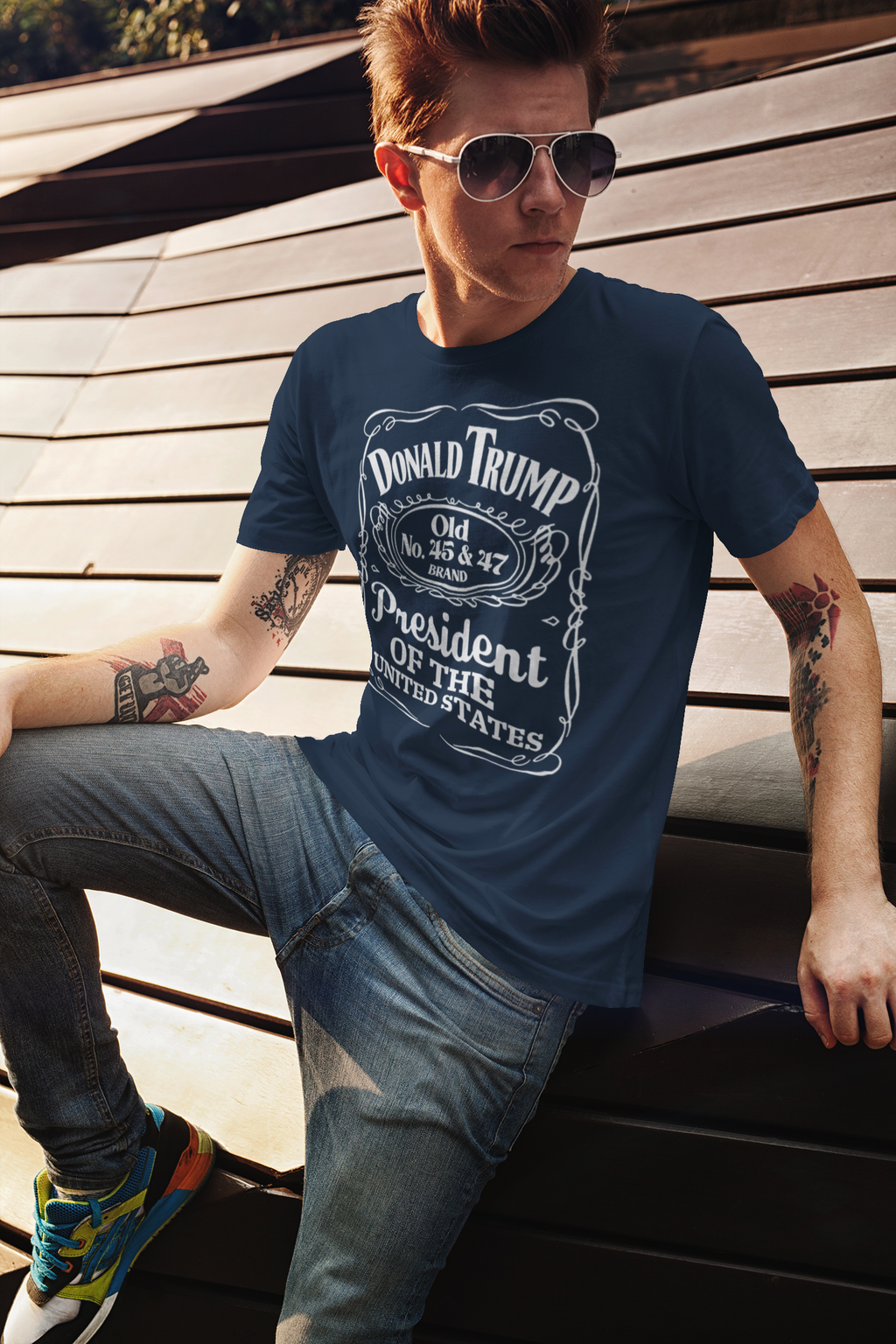 Old No. 45 & 47 Brand Tee Donald Trump