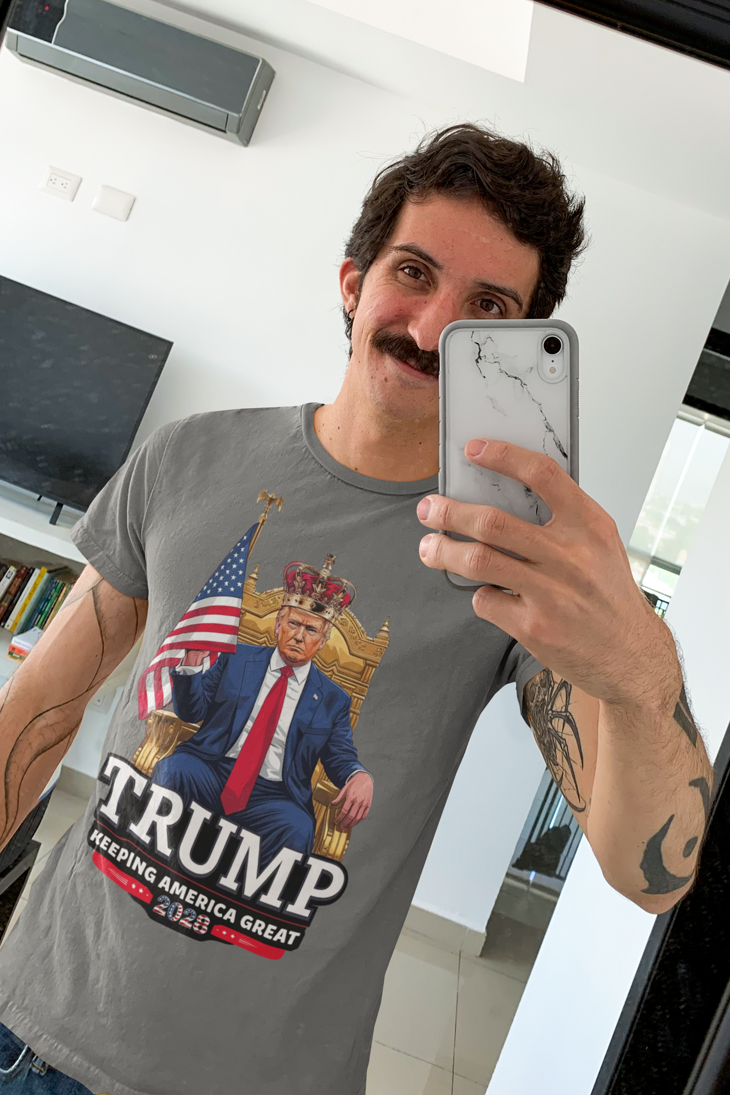 Trump On Throne Keeping America Great 2028