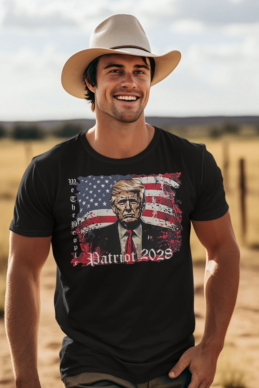 Trump Patriot 2028 Supporter Graphic Tee Shirt