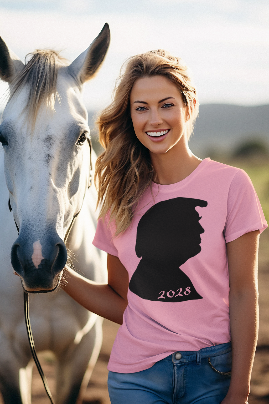 Trump Silhouette 2028 Bold Political Statement Tee