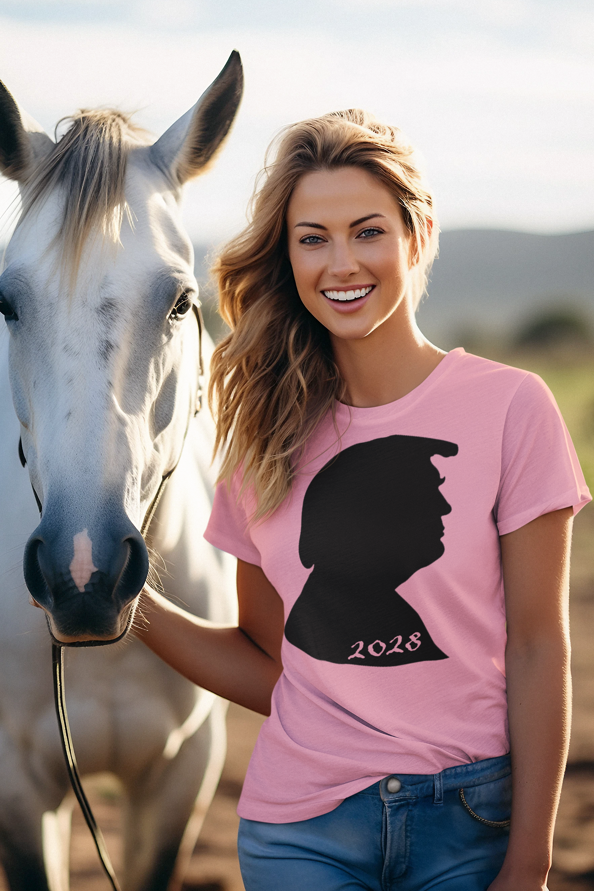 Trump Silhouette 2028 Bold Political Statement Tee