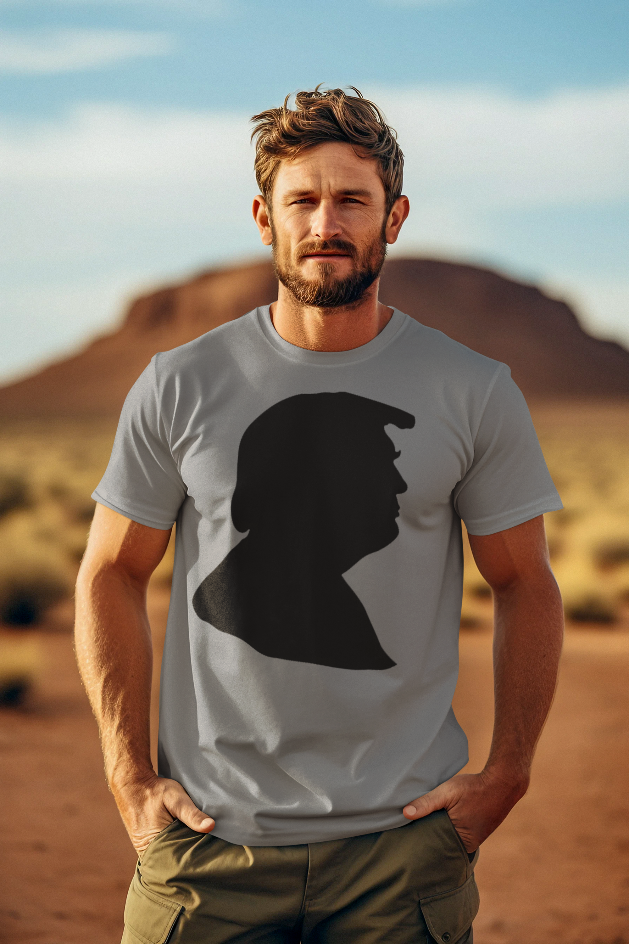 Trump Silhouette Classic Political Casual Wear Shirt