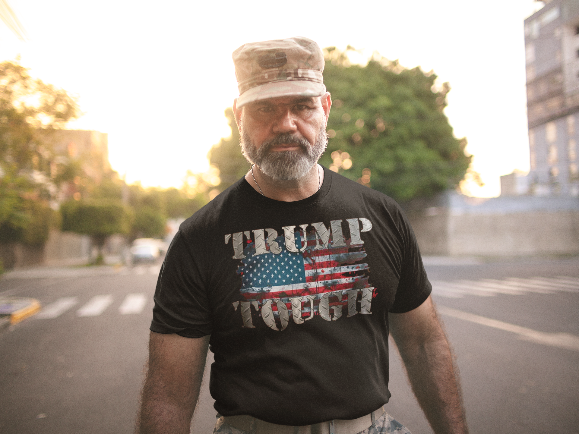 Trump Tough On USA Flag