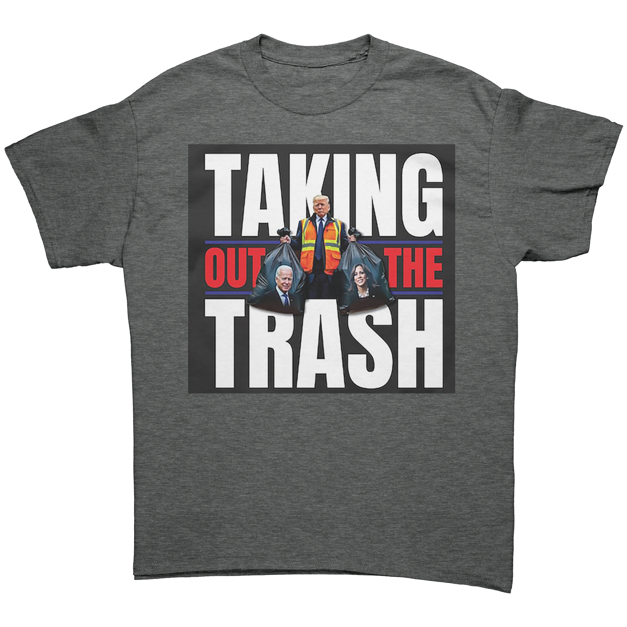 Taking Out The Trash Graphic Art tee featuring bold text and graphic design.