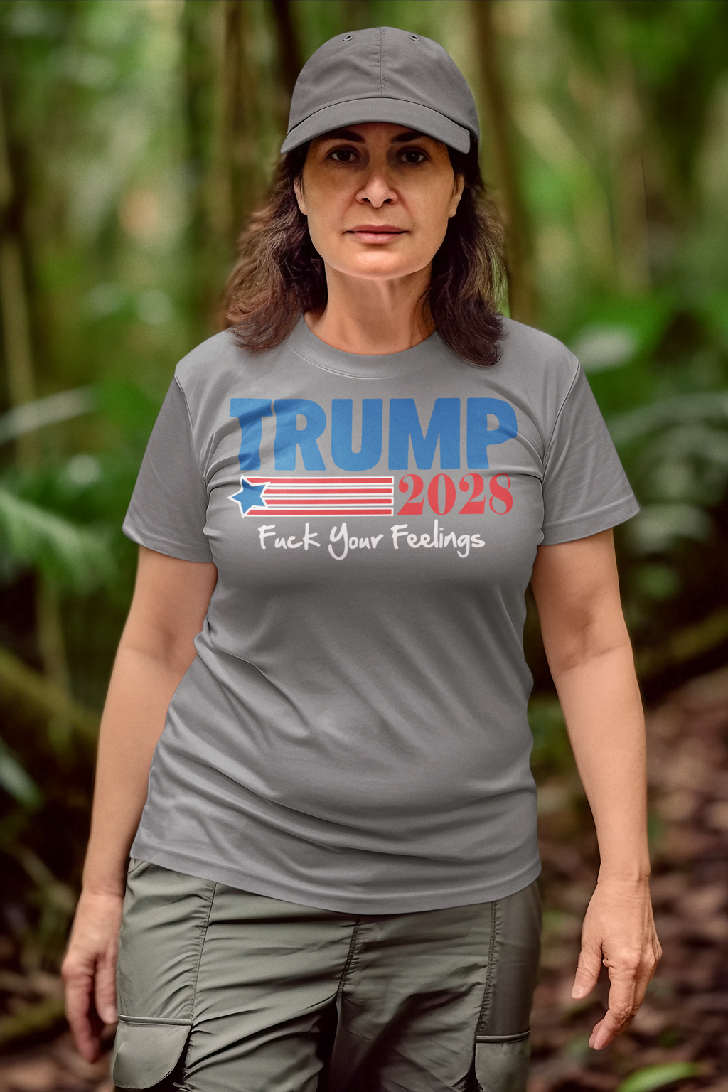 Trump 2028 America First Bold Graphic T Shirt