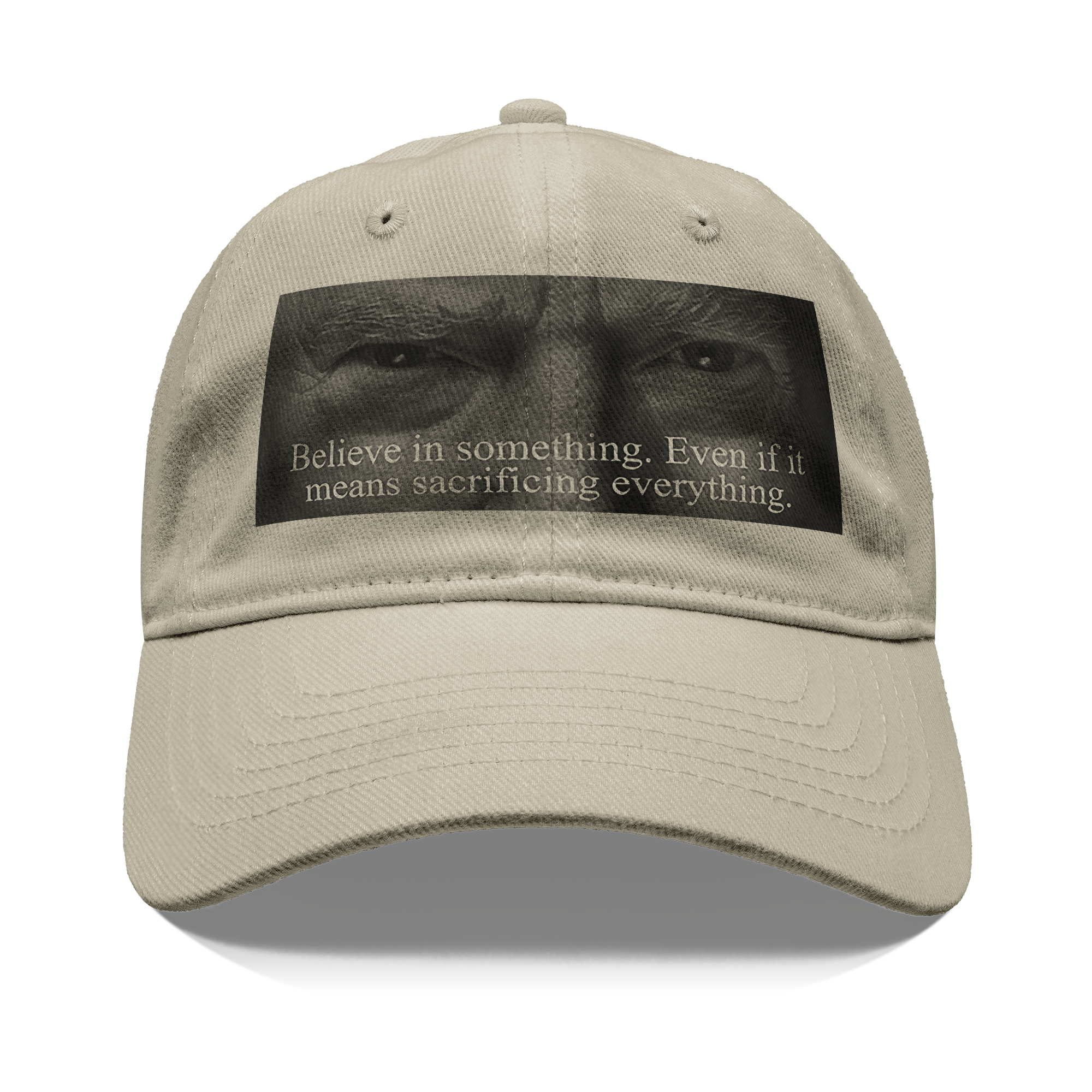Trump Believe In Something Print graphic tee featuring powerful text and bold design for passionate patriots.