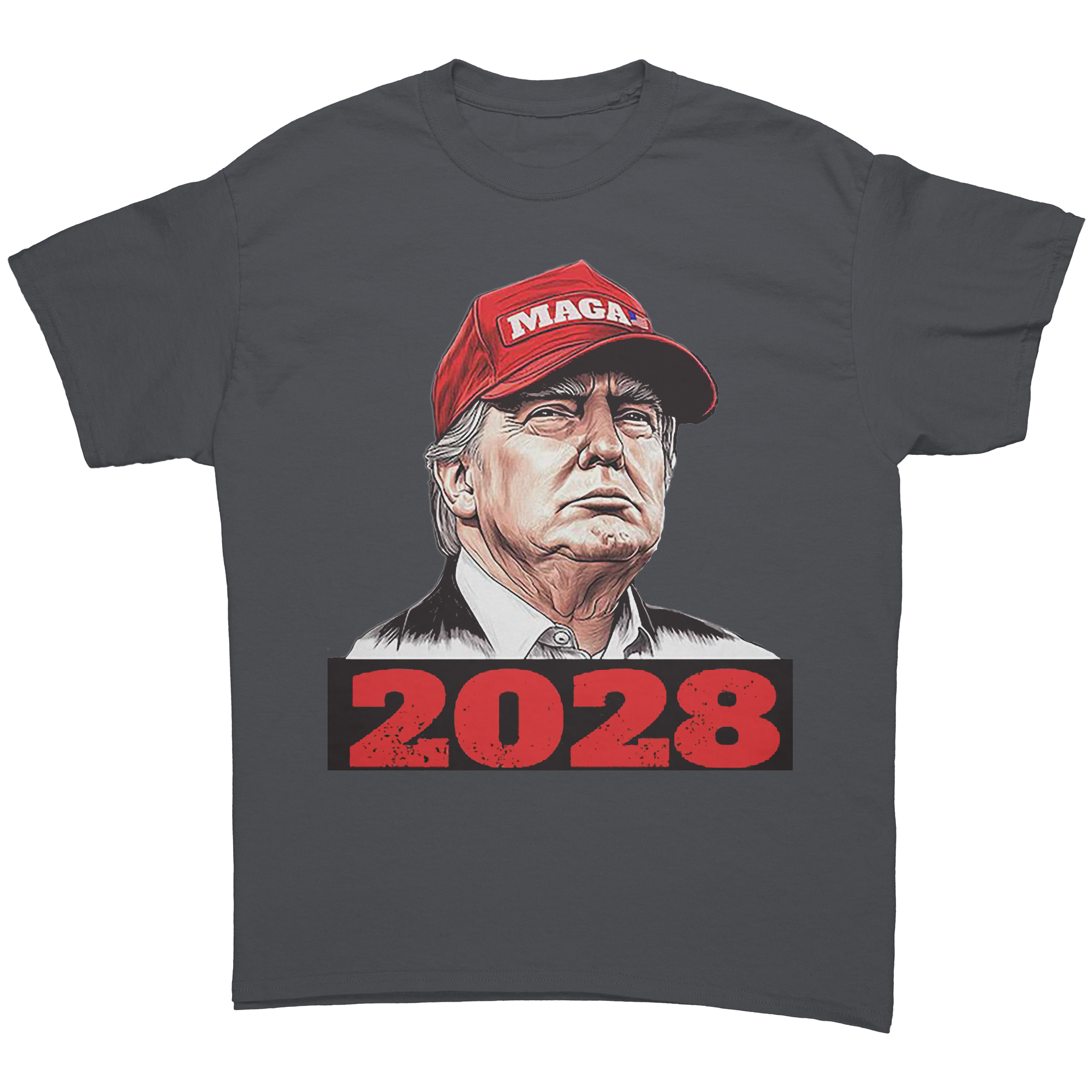 MAGA 2028 Red Hat Bold Political Graphic Trump Shirt