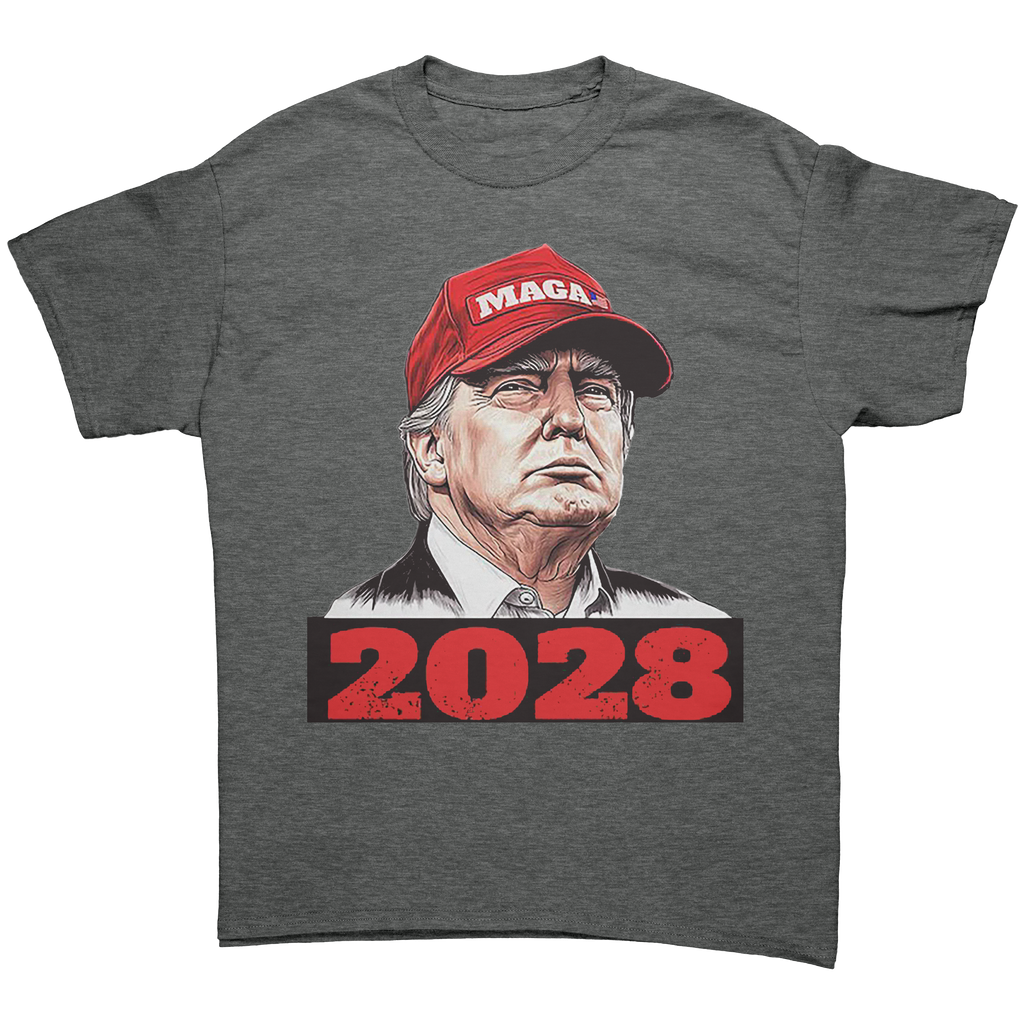 MAGA 2028 Red Hat Bold Political Graphic Trump Shirt
