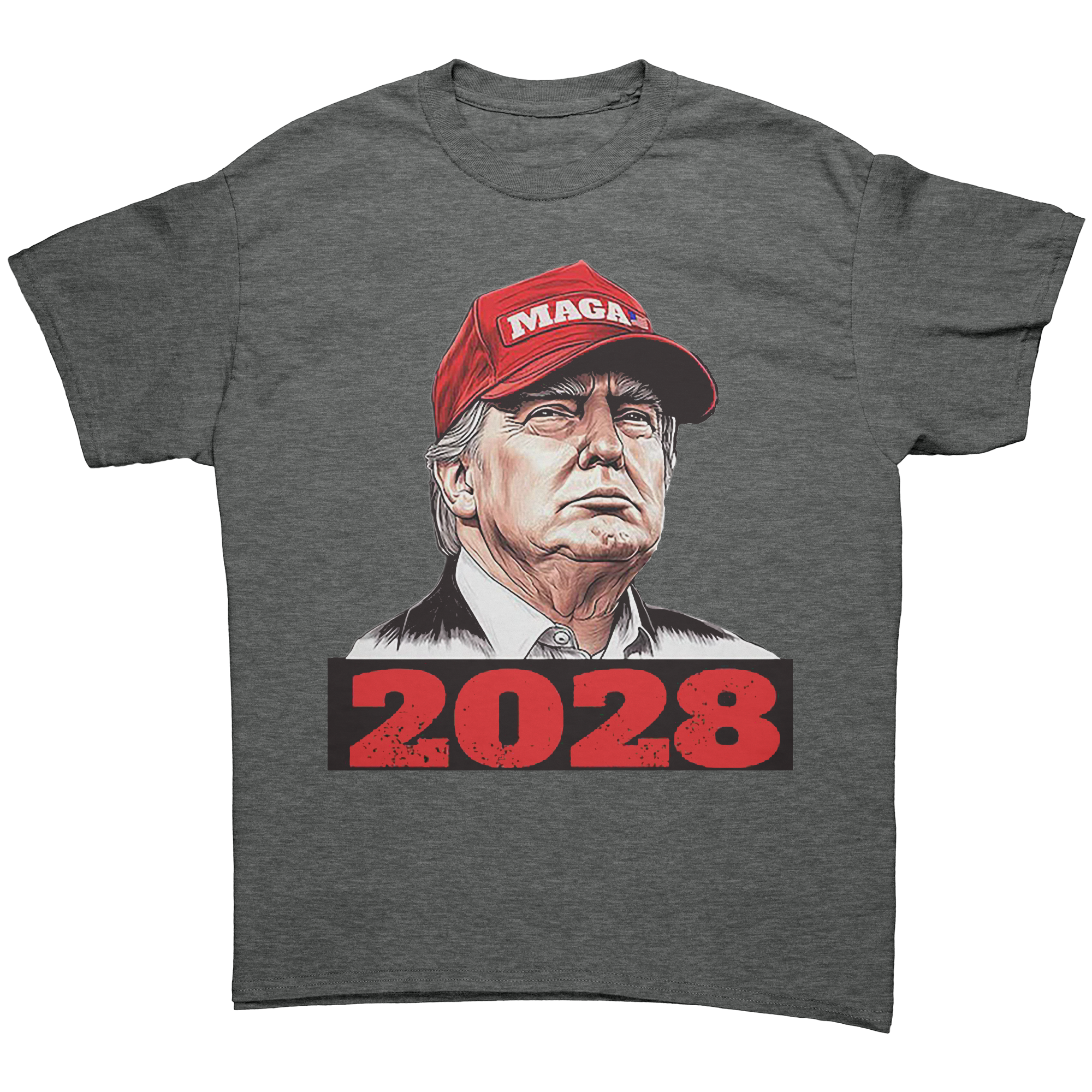 MAGA 2028 Red Hat Bold Political Graphic Trump Shirt