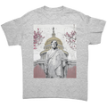 Trump Wearing Roman Toga Design graphic tee featuring a figure in front of the Capitol building.
