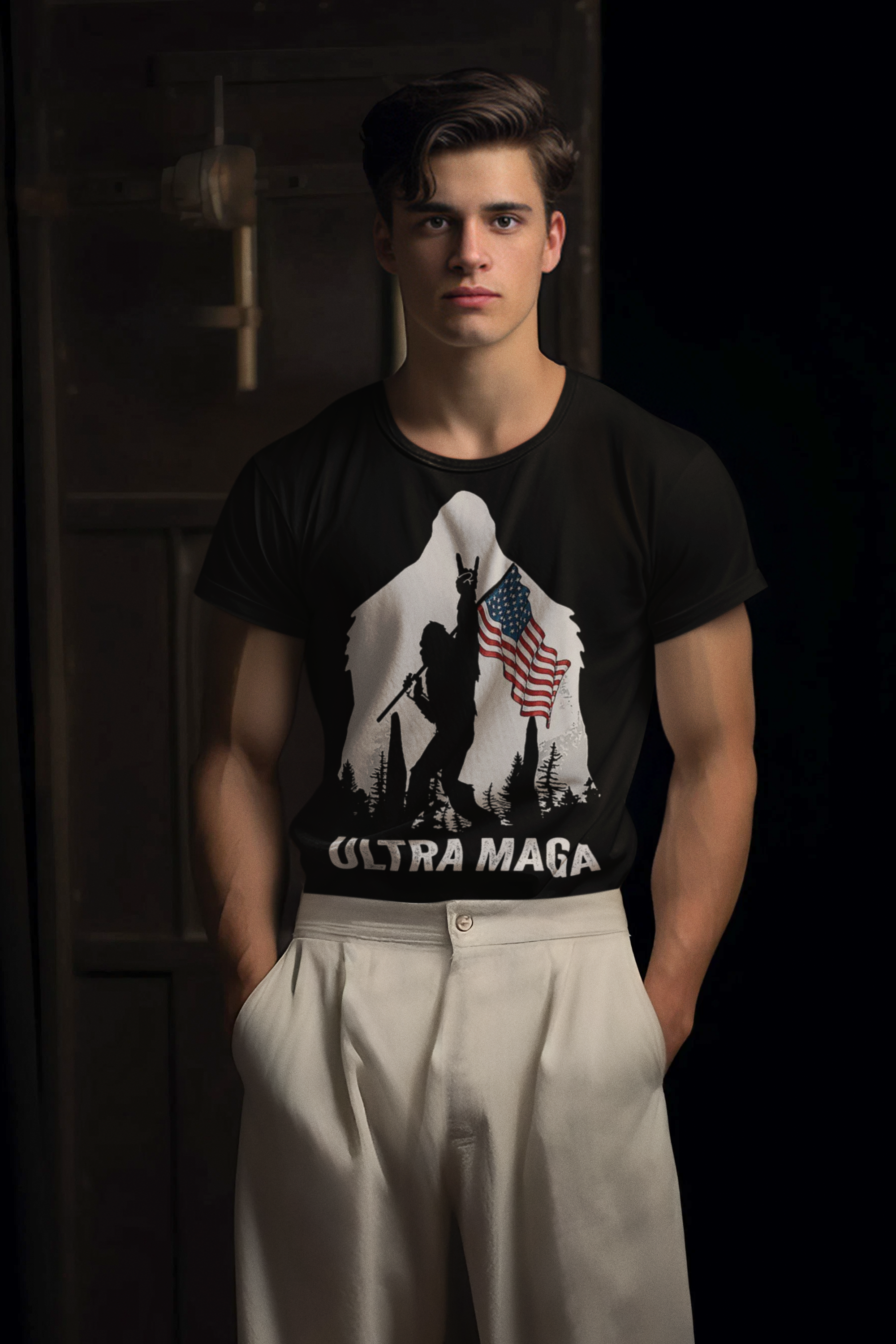 Ultra MAGA With USA Flag