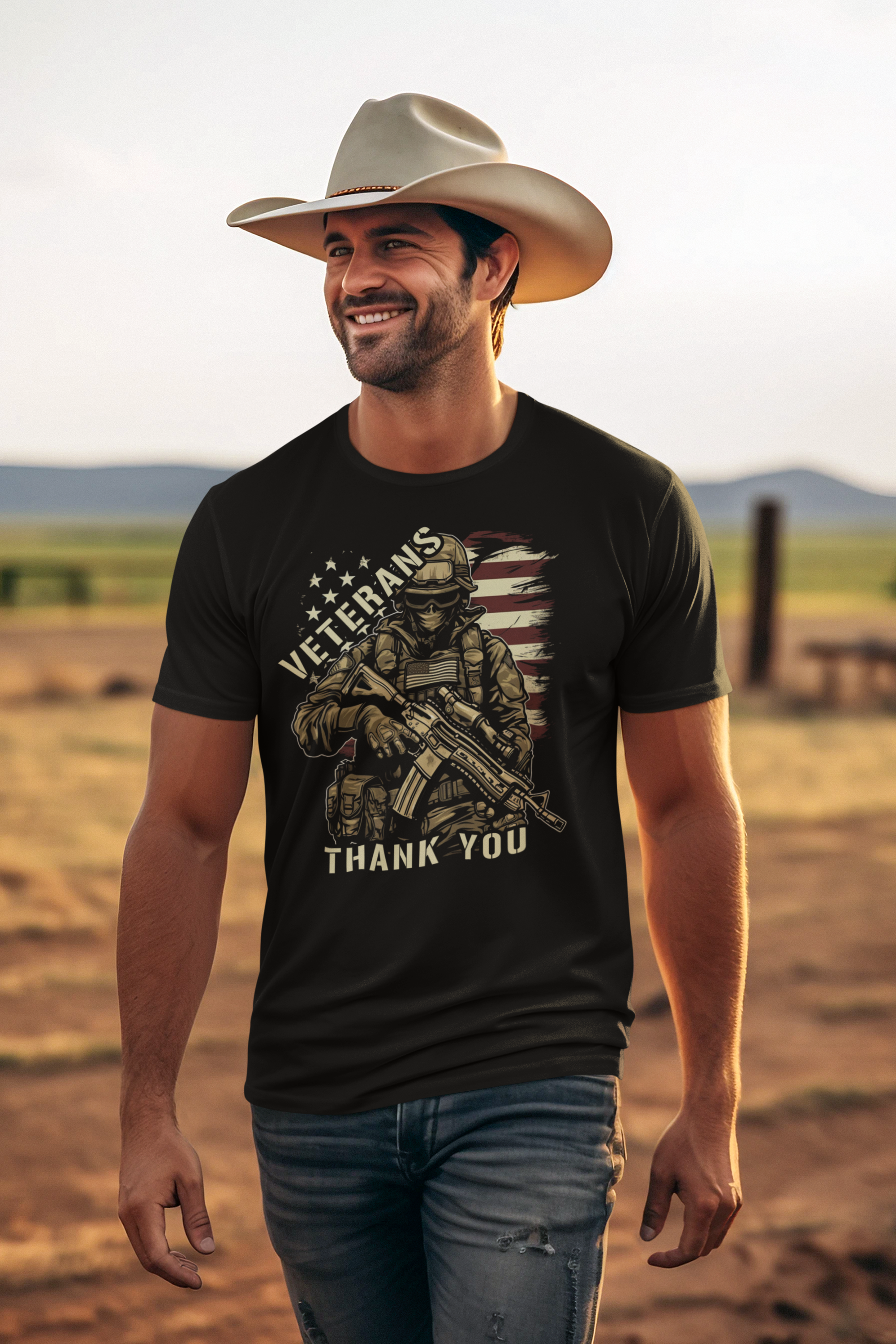 Veterans Thank You Patriotic Appreciation Graphic T-Shirt