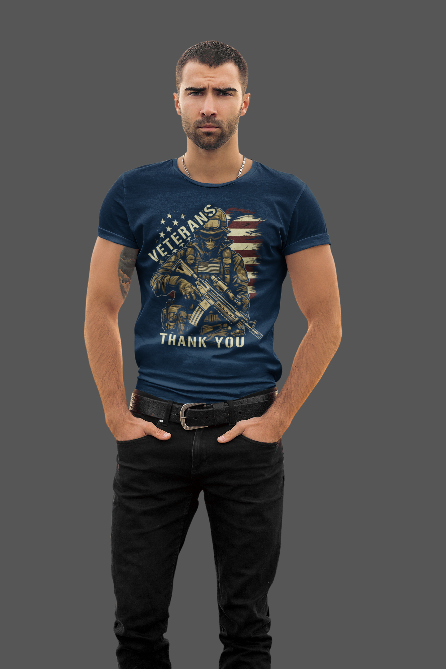 Veterans Thank You Patriotic Appreciation Graphic T-Shirt