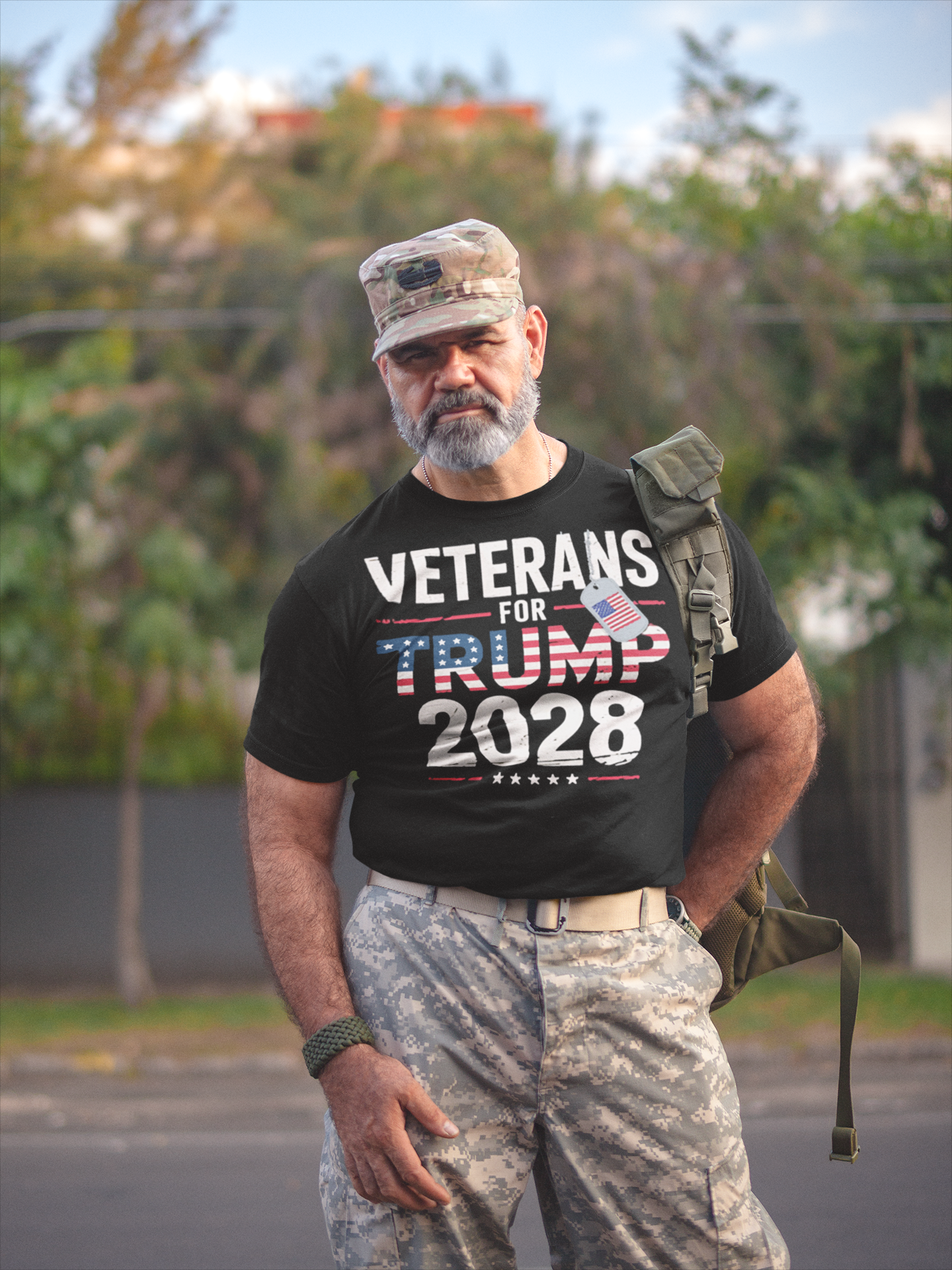 Veterans For Trump 2028 American Pride Shirt Design