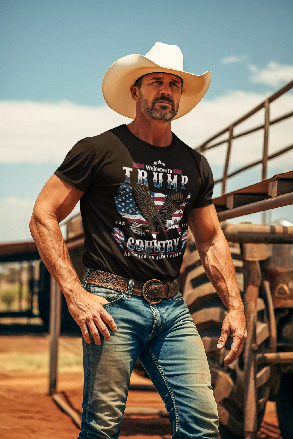 Welcome To Trump Country USA Pride Casual Wear Tee