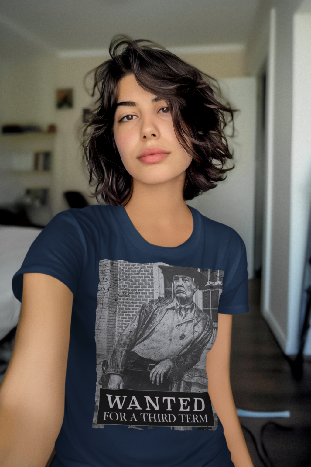 Wanted For A Third Term Political Graphic T Shirt