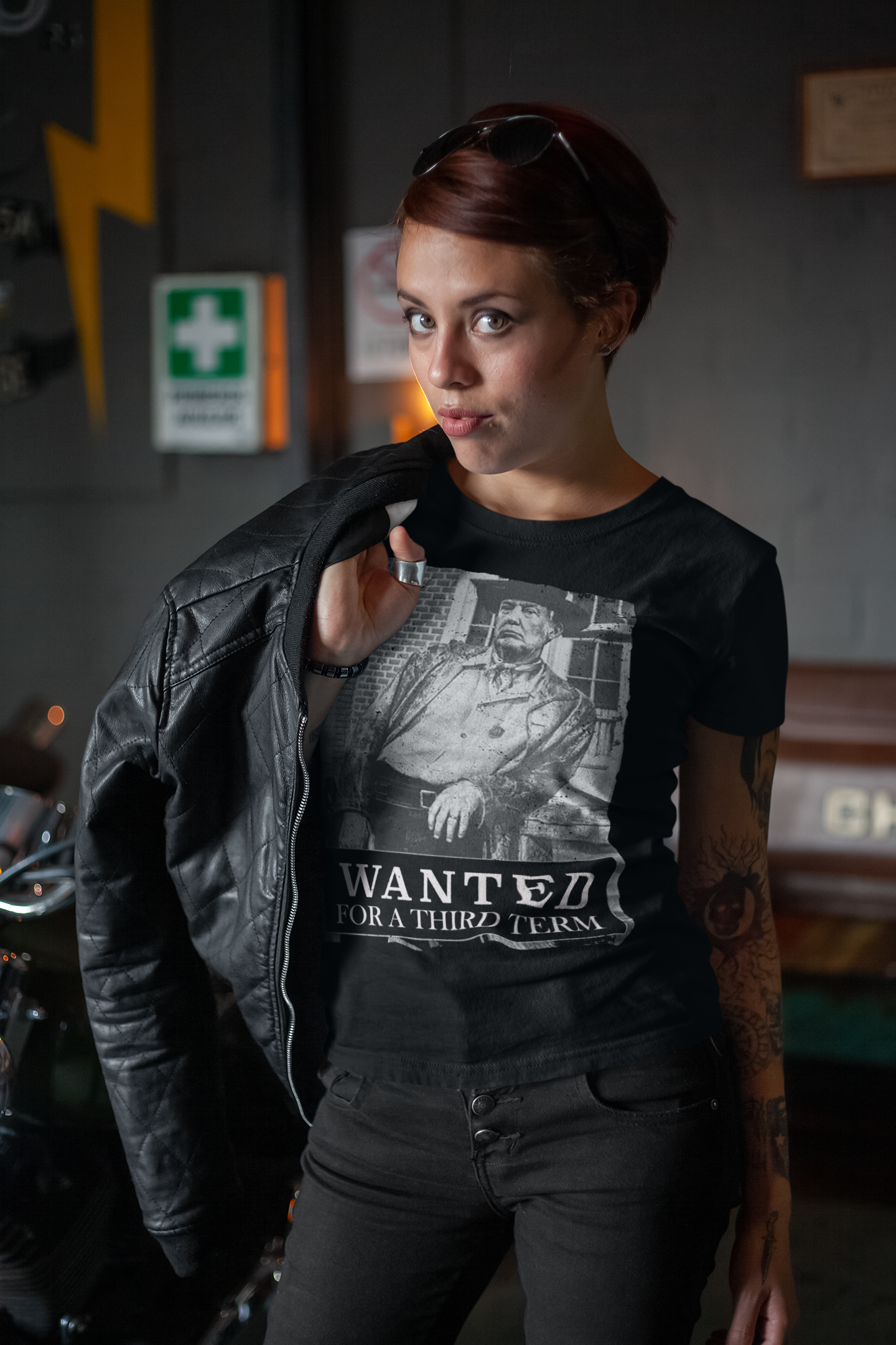 Wanted For A Third Term Political Graphic T Shirt