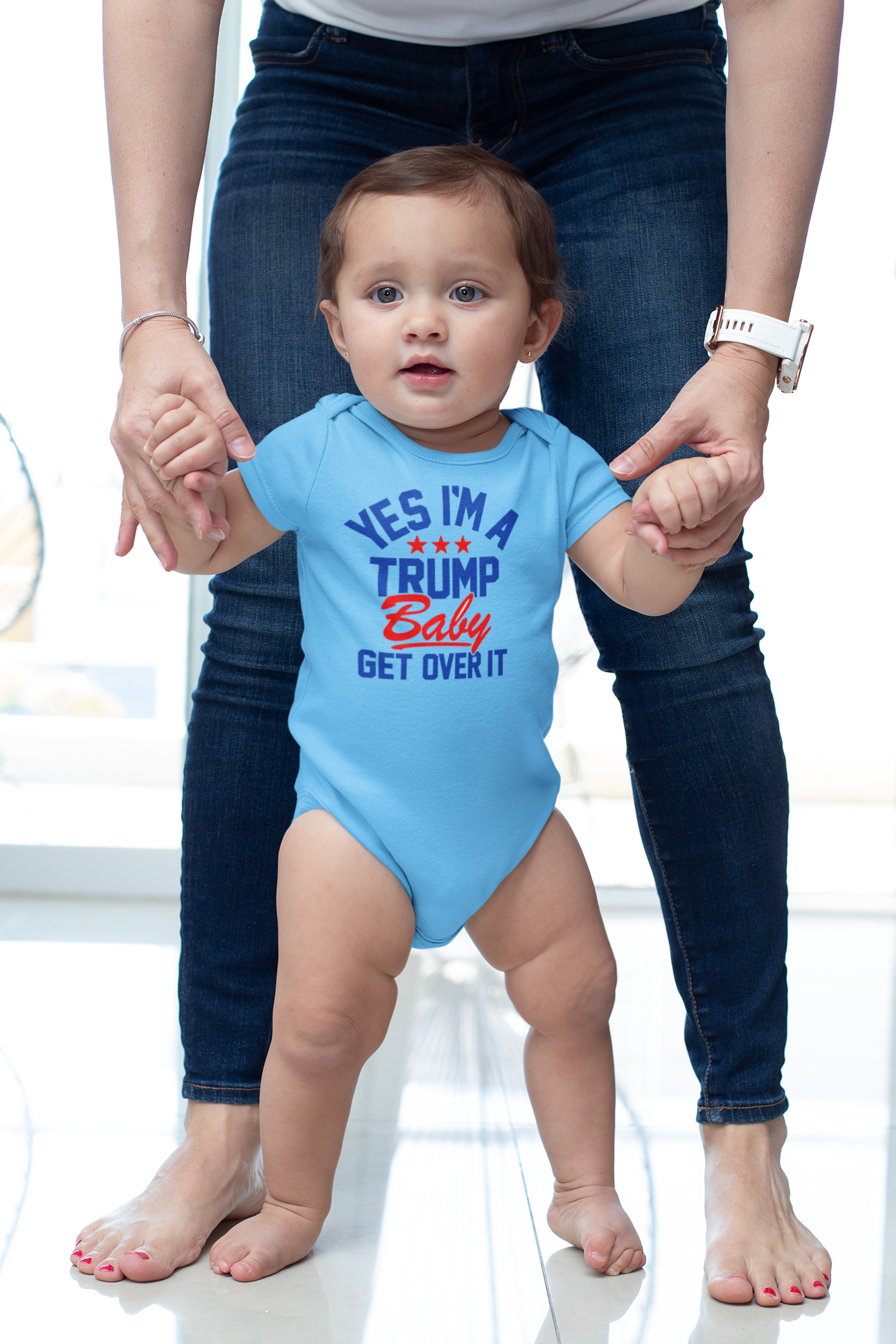 Yes, I'm A Trump Baby. Get Over It Baby Onesie