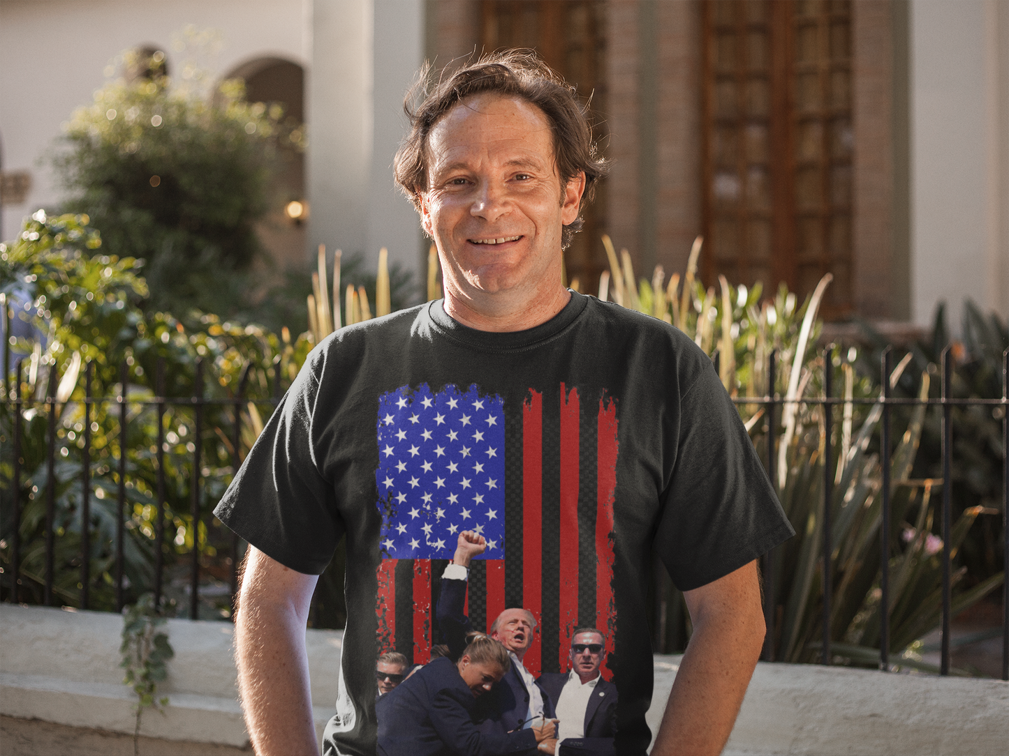 Trump Shot On American Flag