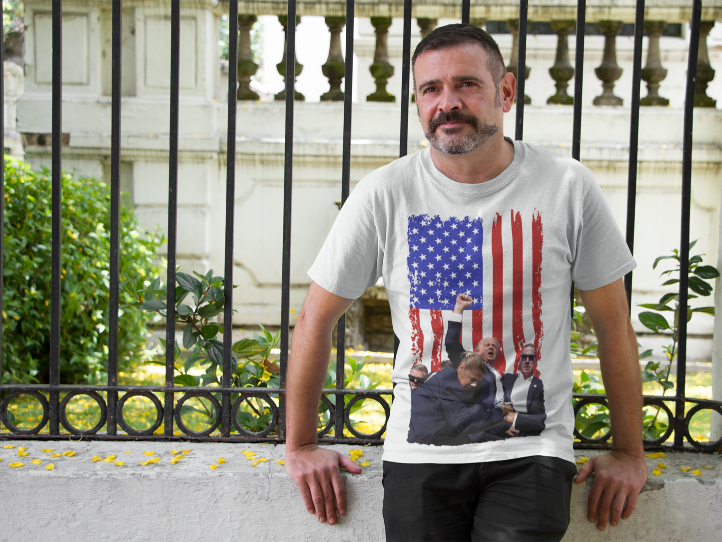 Trump Shot On American Flag