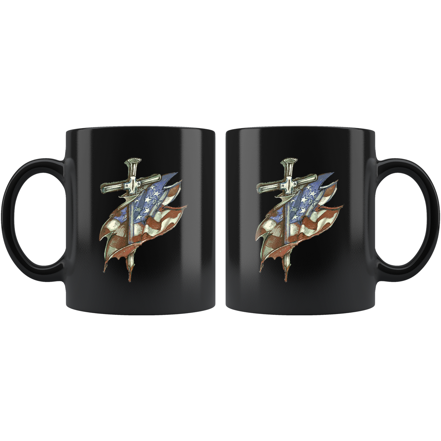 Dagger And American Flag Cup