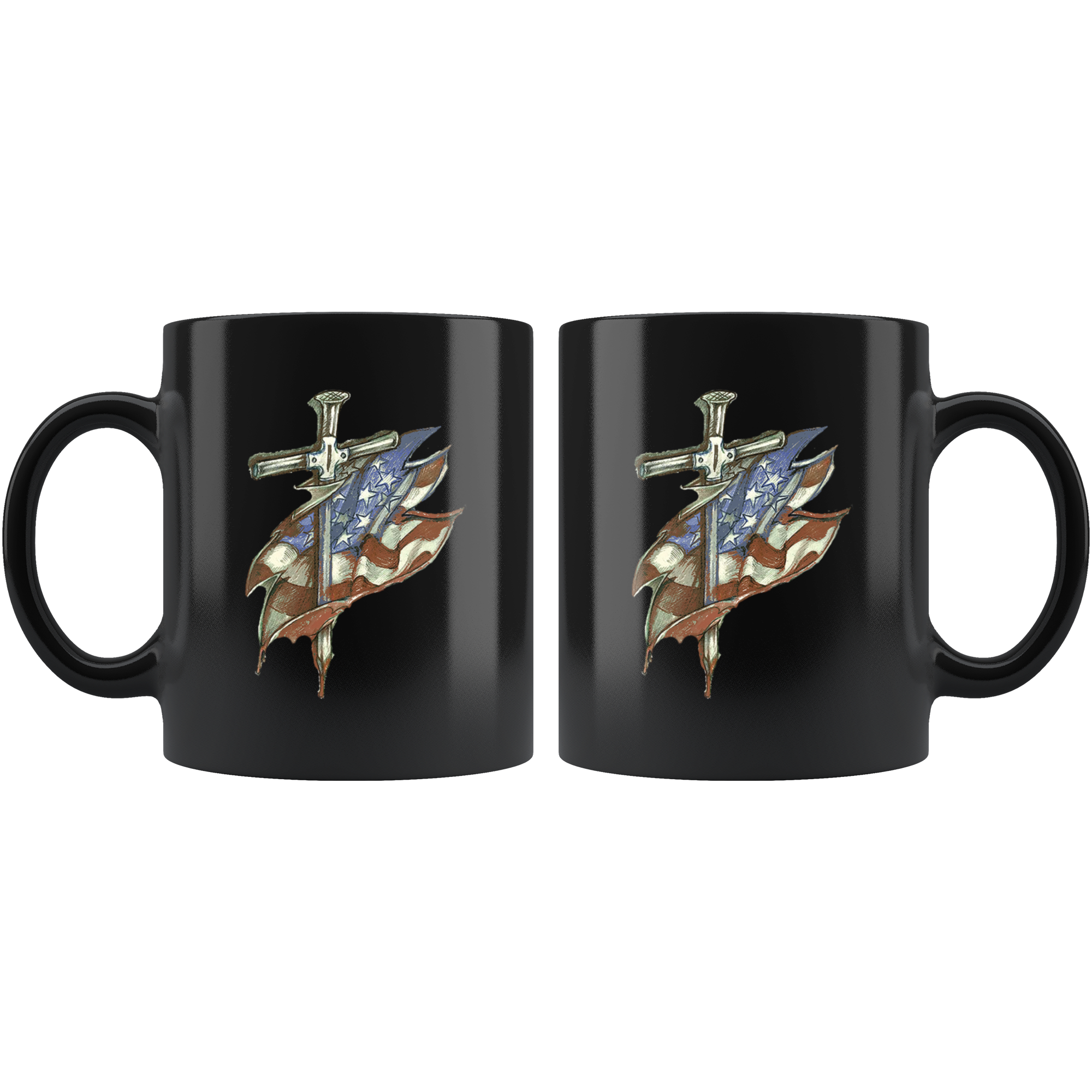 Dagger And American Flag Cup