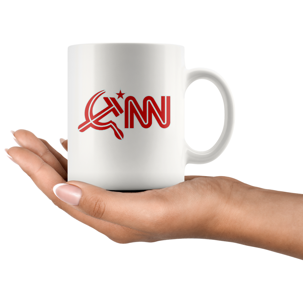 CNN Logo As Hammer & Sickle Wht