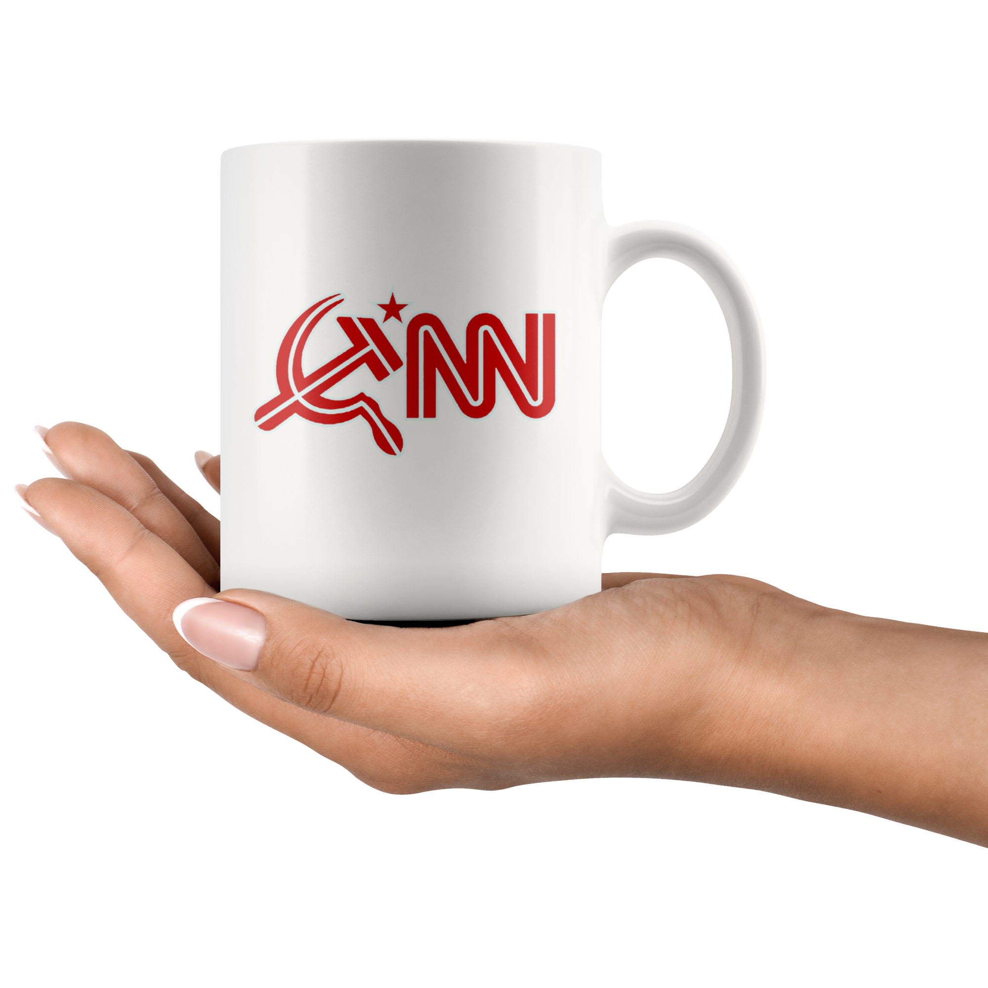 CNN Logo As Hammer & Sickle Wht