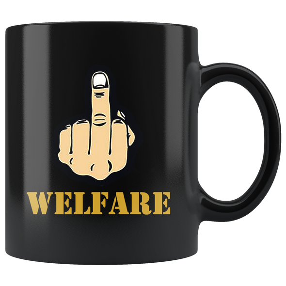 Fuck Welfare With Middle Finger