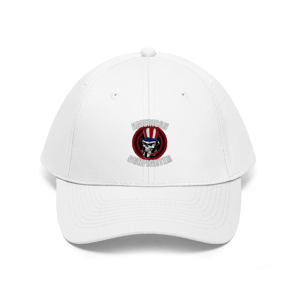 American Gunfighter Twill Cap Western Style Graphic Cap with bold skull design.