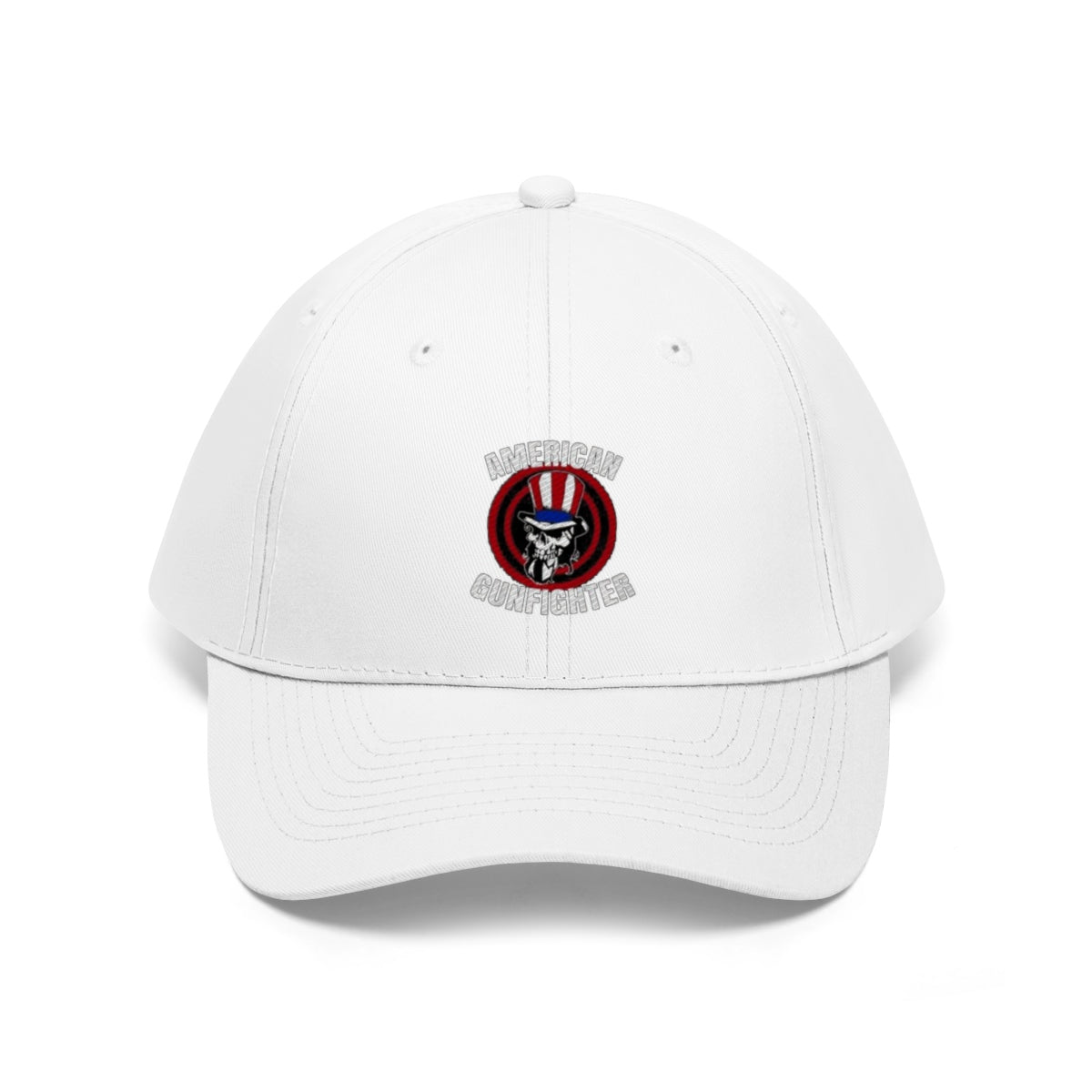 American Gunfighter Twill Cap Western Style Graphic Cap with bold skull design.