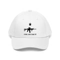 Come And Take It Star Over AR-15 Twill Cap featuring a star and rifle design on a white background.