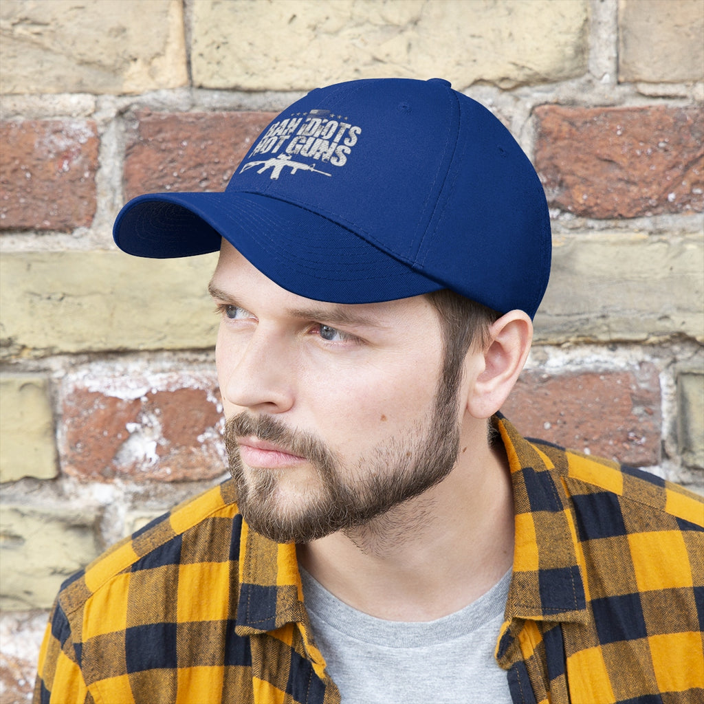 Ban Idiots Not Guns Twill Cap Hat