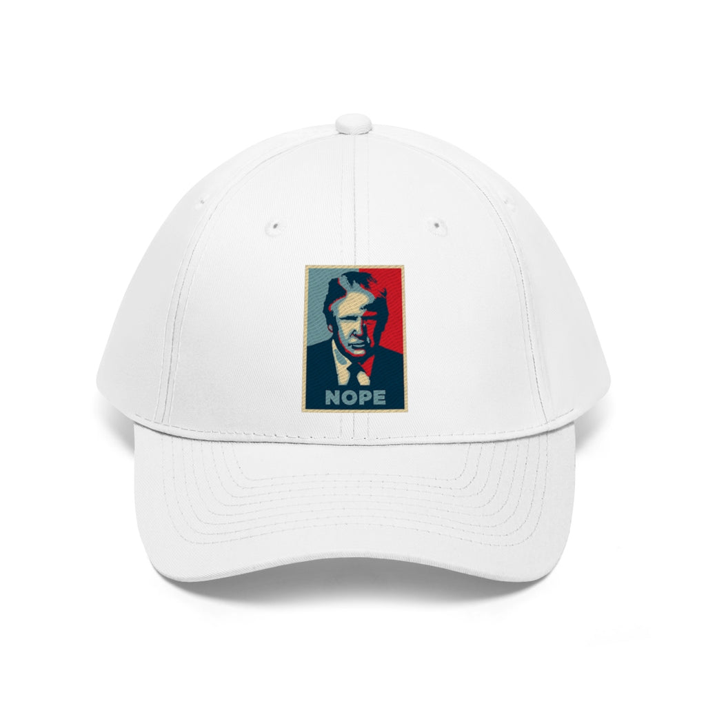 Vintage Nope Baseball Cap Inspired by Trump featuring a bold graphic design.