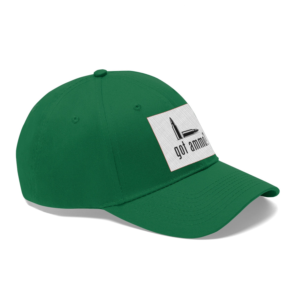 Got Ammo Twill Cap Funny Tactical Style Cap in green with a bold logo design.