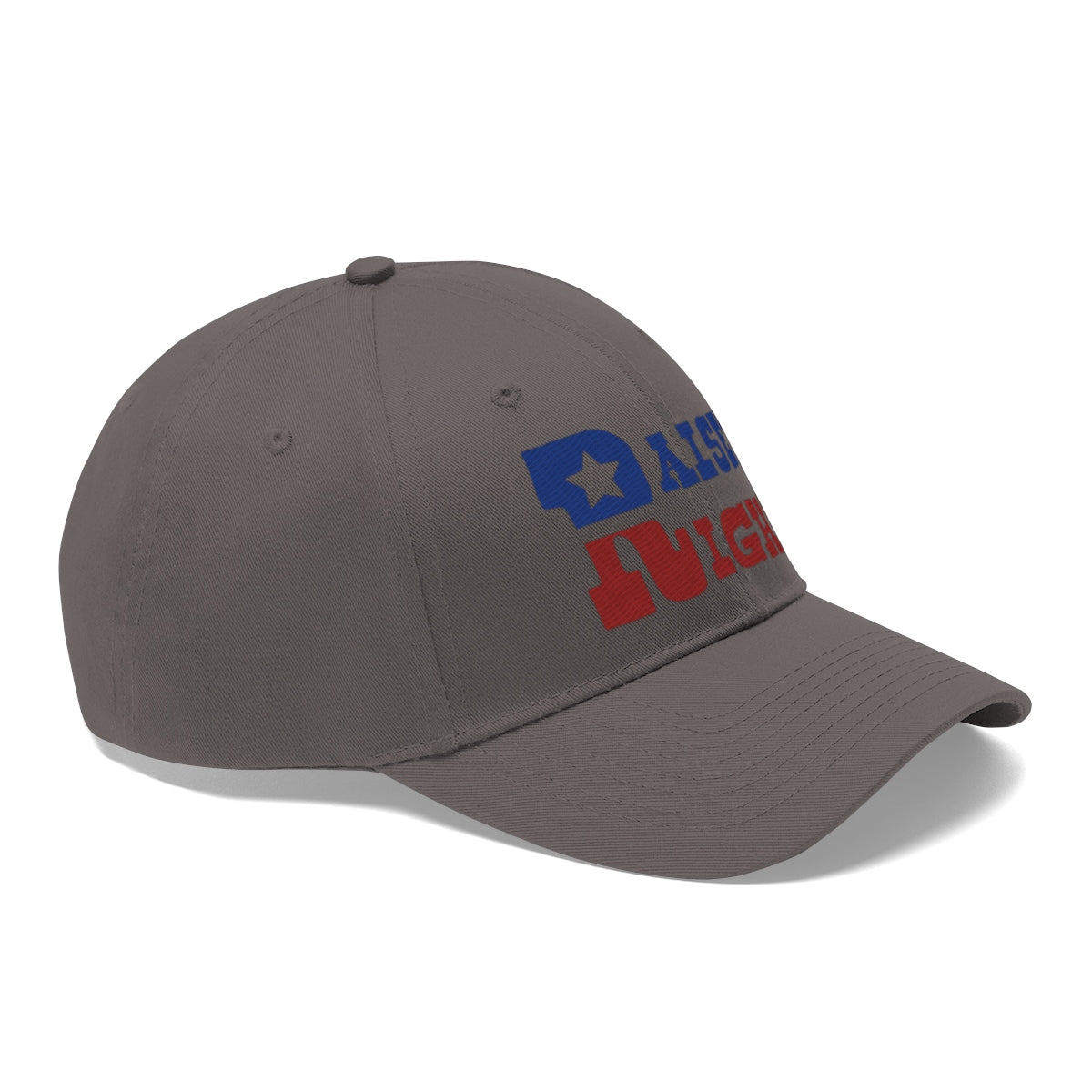 Raised Right Twill Cap Bold Values Casual Wear Cap in gray with colorful front design